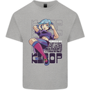 A Girl Who Loves Anime and K-Pop Mens Cotton T-Shirt Tee Top Sports Grey