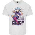 A Girl Who Loves Anime and K-Pop Mens Cotton T-Shirt Tee Top White