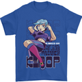 A Girl Who Loves Anime and K-Pop Mens T-Shirt 100% Cotton Royal Blue