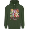 A Girl Who Loves Elves Christmas Anime Xmas Childrens Kids Hoodie Forest Green