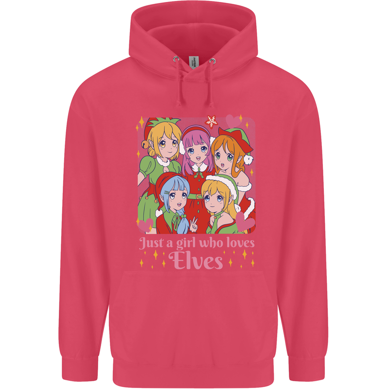 A Girl Who Loves Elves Christmas Anime Xmas Childrens Kids Hoodie Heliconia