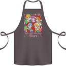A Girl Who Loves Elves Christmas Anime Xmas Cotton Apron 100% Organic Dark Grey