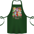 A Girl Who Loves Elves Christmas Anime Xmas Cotton Apron 100% Organic Forest Green