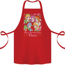 A Girl Who Loves Elves Christmas Anime Xmas Cotton Apron 100% Organic Red