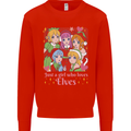 A Girl Who Loves Elves Christmas Anime Xmas Kids Sweatshirt Jumper Bright Red
