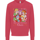 A Girl Who Loves Elves Christmas Anime Xmas Kids Sweatshirt Jumper Heliconia