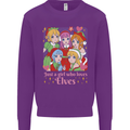 A Girl Who Loves Elves Christmas Anime Xmas Kids Sweatshirt Jumper Purple