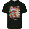 A Girl Who Loves Elves Christmas Anime Xmas Kids T-Shirt Childrens Black