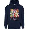 A Girl Who Loves Elves Christmas Anime Xmas Mens 80% Cotton Hoodie Navy Blue