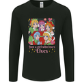 A Girl Who Loves Elves Christmas Anime Xmas Mens Long Sleeve T-Shirt Black