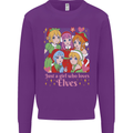 A Girl Who Loves Elves Christmas Anime Xmas Mens Sweatshirt Jumper Purple