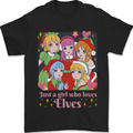 A Girl Who Loves Elves Christmas Anime Xmas Mens T-Shirt 100% Cotton Black