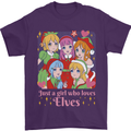 A Girl Who Loves Elves Christmas Anime Xmas Mens T-Shirt 100% Cotton Purple