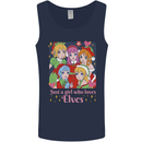 A Girl Who Loves Elves Christmas Anime Xmas Mens Vest Tank Top Navy Blue