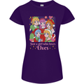 A Girl Who Loves Elves Christmas Anime Xmas Womens Petite Cut T-Shirt Purple