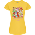 A Girl Who Loves Elves Christmas Anime Xmas Womens Petite Cut T-Shirt Yellow