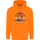 A Girl Who Loves Paddleboarding and Dogs Childrens Kids Hoodie Orange