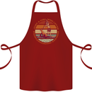 A Girl Who Loves Paddleboarding and Dogs Cotton Apron 100% Organic Maroon