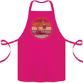 A Girl Who Loves Paddleboarding and Dogs Cotton Apron 100% Organic Pink