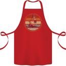A Girl Who Loves Paddleboarding and Dogs Cotton Apron 100% Organic Red