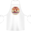 A Girl Who Loves Paddleboarding and Dogs Cotton Apron 100% Organic White