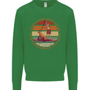 A Girl Who Loves Paddleboarding and Dogs Kids Sweatshirt Jumper Irish Green
