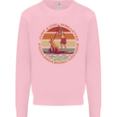 A Girl Who Loves Paddleboarding and Dogs Kids Sweatshirt Jumper Light Pink