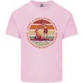 A Girl Who Loves Paddleboarding and Dogs Kids T-Shirt Childrens Light Pink