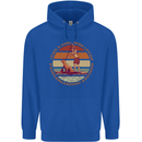 A Girl Who Loves Paddleboarding and Dogs Mens 80% Cotton Hoodie Royal Blue