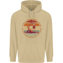 A Girl Who Loves Paddleboarding and Dogs Mens 80% Cotton Hoodie Sand