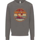A Girl Who Loves Paddleboarding and Dogs Mens Sweatshirt Jumper Charcoal
