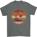 A Girl Who Loves Paddleboarding and Dogs Mens T-Shirt 100% Cotton Charcoal