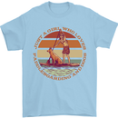 A Girl Who Loves Paddleboarding and Dogs Mens T-Shirt 100% Cotton Light Blue