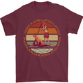 A Girl Who Loves Paddleboarding and Dogs Mens T-Shirt 100% Cotton Maroon
