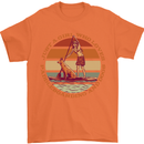 A Girl Who Loves Paddleboarding and Dogs Mens T-Shirt 100% Cotton Orange