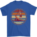 A Girl Who Loves Paddleboarding and Dogs Mens T-Shirt 100% Cotton Royal Blue