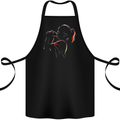 A Girl With Her Guinea Pig Cotton Apron 100% Organic Black
