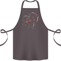 A Girl With Her Guinea Pig Cotton Apron 100% Organic Dark Grey