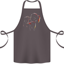 A Girl With Her Guinea Pig Cotton Apron 100% Organic Dark Grey