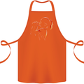 A Girl With Her Guinea Pig Cotton Apron 100% Organic Orange