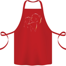 A Girl With Her Guinea Pig Cotton Apron 100% Organic Red