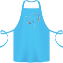 A Girl With Her Guinea Pig Cotton Apron 100% Organic Turquoise