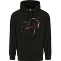 A Girl With Her Guinea Pig Mens 80% Cotton Hoodie Black