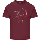 A Girl With Her Guinea Pig Mens Cotton T-Shirt Tee Top Maroon