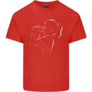 A Girl With Her Guinea Pig Mens Cotton T-Shirt Tee Top Red