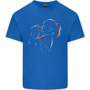 A Girl With Her Guinea Pig Mens Cotton T-Shirt Tee Top Royal Blue