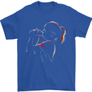A Girl With Her Guinea Pig Mens T-Shirt 100% Cotton Royal Blue