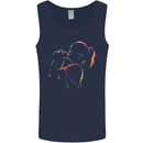 A Girl With Her Guinea Pig Mens Vest Tank Top Navy Blue