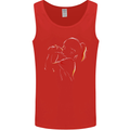 A Girl With Her Guinea Pig Mens Vest Tank Top Red