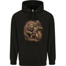 A Gladiator Fighting a Lion Warrior Gym MMA Childrens Kids Hoodie Black